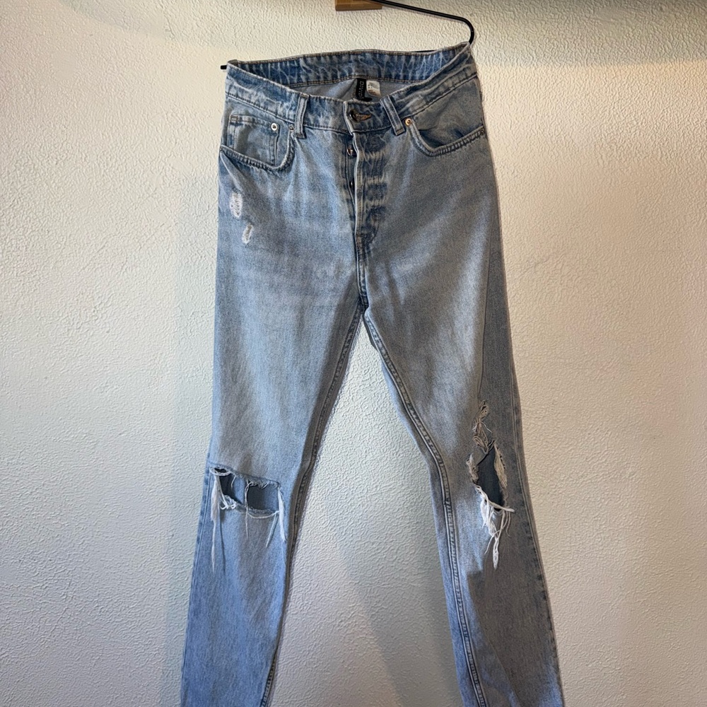 H&M Light Blue Straight Leg Jeans